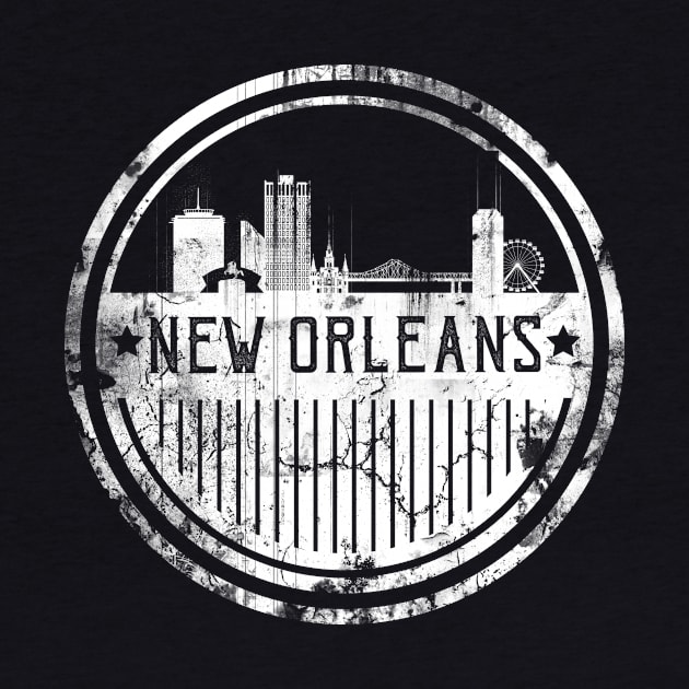 New Orleans Grunge Old school skyline by DimDom